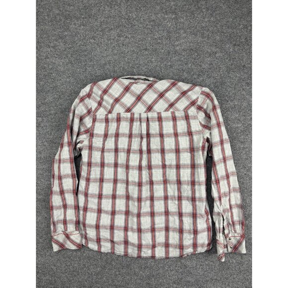 Horny Toad Shirt Womens Large Red Plaid Organic Cotton Button Down Long Sleeve - Picture 8 of 8
